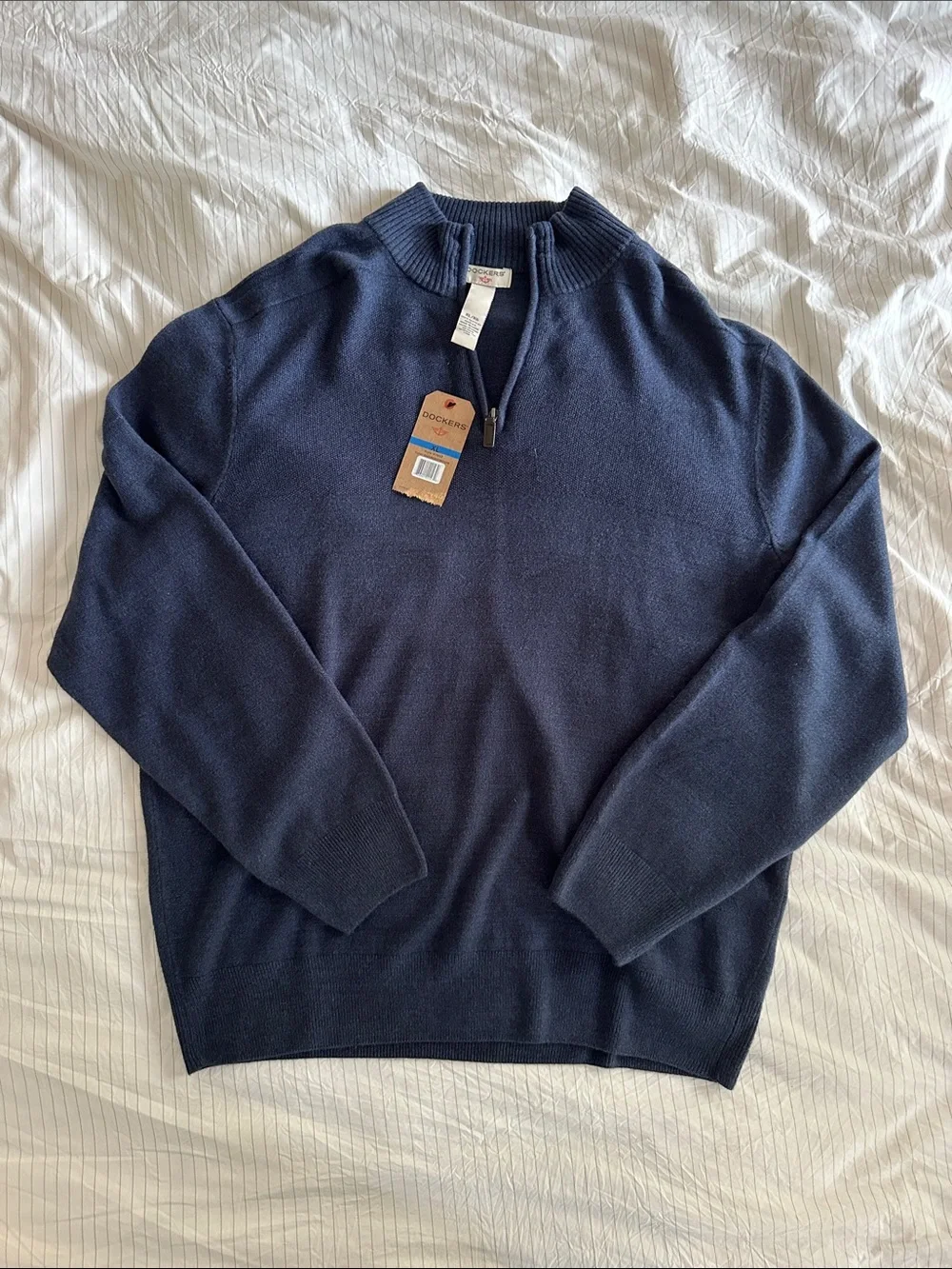 Dockers - Navy Half-Zip Pullover Sweater - XL NWT